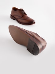 Tan Brown Lace-Up Smart Shoes - Image 3 of 6