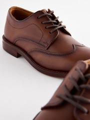 Tan Brown Lace-Up Smart Shoes - Image 5 of 6