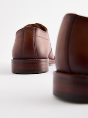 Tan Brown Lace-Up Smart Shoes - Image 6 of 6