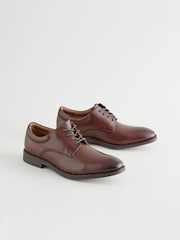 Marrón chocolate - Zapatos con cordones de cuero - Imagen 1 de 7