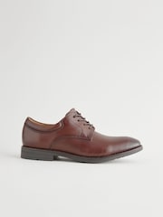 Marrón chocolate - Zapatos con cordones de cuero - Imagen 2 de 7