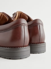 Marrón chocolate - Zapatos con cordones de cuero - Imagen 6 de 7