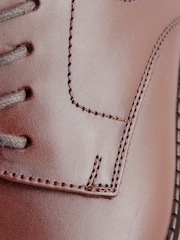 Marrón chocolate - Zapatos con cordones de cuero - Imagen 7 de 7
