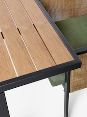 Sage Green Abel 6 to 8 Seater Rattan Garden Dining Table and Chairs Set - Image 10 of 10