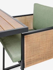Sage Green Abel 6 to 8 Seater Rattan Garden Dining Table and Chairs Set - Image 8 of 10