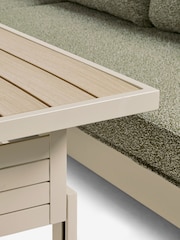 Green Boucle Genoa Outdoor Garden Corner Sofa and Table Set - Image 10 of 10