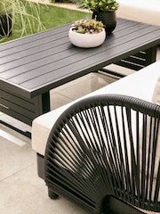 Natural Boucle Genoa Outdoor Garden Corner Sofa and Table Set - Image 3 of 9