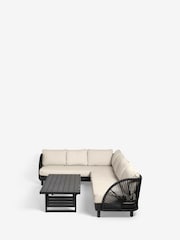 Natural Boucle Genoa Outdoor Garden Corner Sofa and Table Set - Image 8 of 9