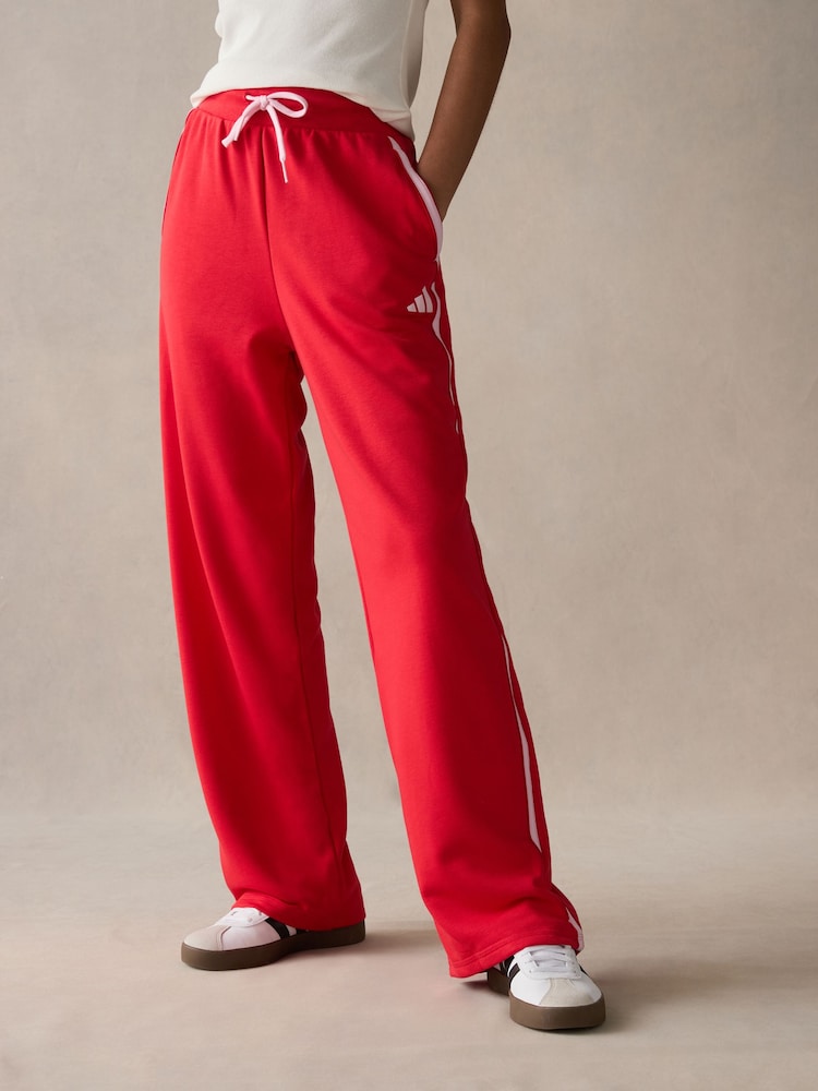 adidas Red Colourblock Joggers - Image 1 of 6
