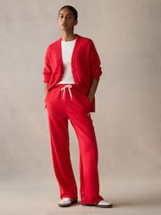 adidas Red Colourblock Joggers - Image 3 of 6