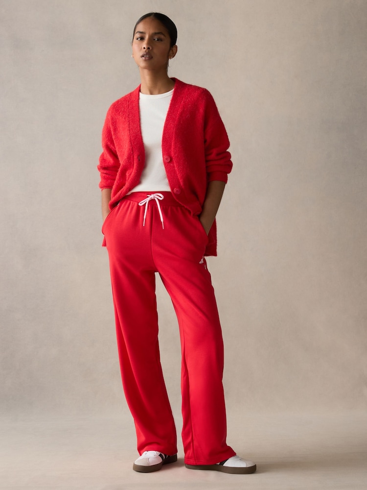 adidas Red Colourblock Joggers - Image 3 of 6