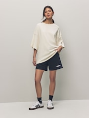 adidas Black Linear French Terry Shorts - Image 3 of 6