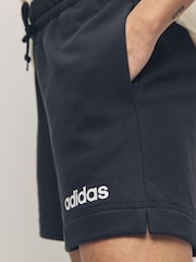 adidas Black Linear French Terry Shorts - Image 4 of 6