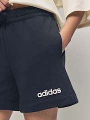 adidas Black Linear French Terry Shorts - Image 5 of 6