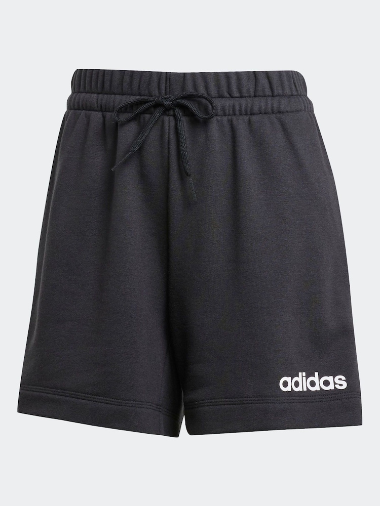 adidas Black Linear French Terry Shorts - Image 6 of 6