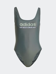 adidas Green Sportswear U-Back Swimsuit - Image 2 of 2
