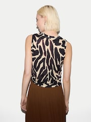 Jigsaw Brown Zebra Cotton Slub Tank - Image 5 of 6