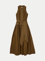 Jigsaw Brown Sleeveless Cotton Maxi Dress - Image 8 of 8