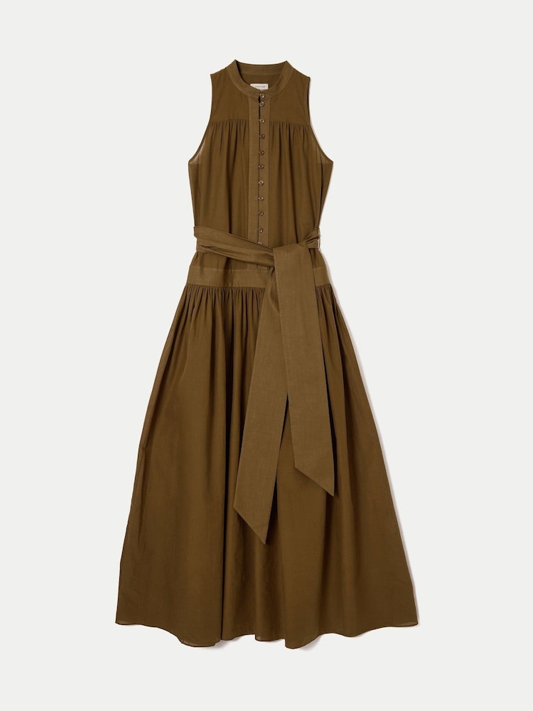 Jigsaw Brown Sleeveless Cotton Maxi Dress - Image 8 of 8 Jigsaw Brown Sleeveless Cotton Maxi Dress - Image 8 of 8