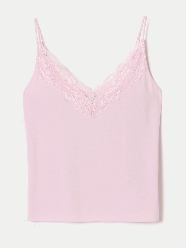 Jigsaw Pink Modal Lace Camisole - Image 5 of 5 Jigsaw Pink Modal Lace Camisole - Image 5 of 5