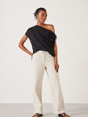 Hush Natural Kia Washed Baker 100% Cotton Trousers - Image 1 of 5