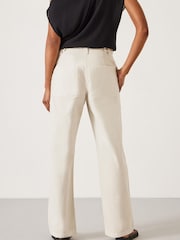 Hush Natural Kia Washed Baker 100% Cotton Trousers - Image 2 of 5