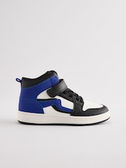 Blue Elastic Lace High Top Trainers - Image 2 of 5