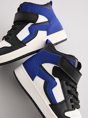 Blue Elastic Lace High Top Trainers - Image 4 of 5