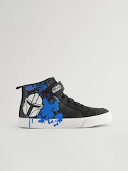 Black Star Wars Elastic Lace High Top Trainers - Image 2 of 7