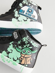 Black Star Wars Elastic Lace High Top Trainers - Image 5 of 7