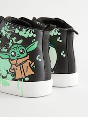 Black Star Wars Elastic Lace High Top Trainers - Image 6 of 7