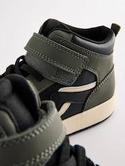 Khaki Green Elastic Lace High Top Trainers - Image 5 of 5