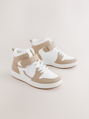 Neutral Elastic Lace High Top Trainers - Image 1 of 6