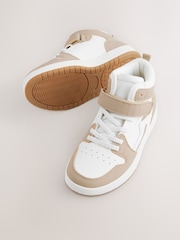 Neutral Elastic Lace High Top Trainers - Image 3 of 6