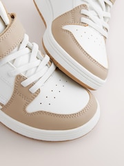 Neutral Elastic Lace High Top Trainers - Image 4 of 6