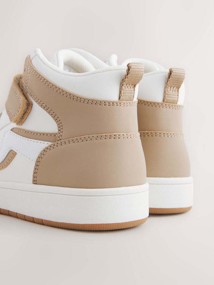 Neutral Elastic Lace High Top Trainers - Image 6 of 6