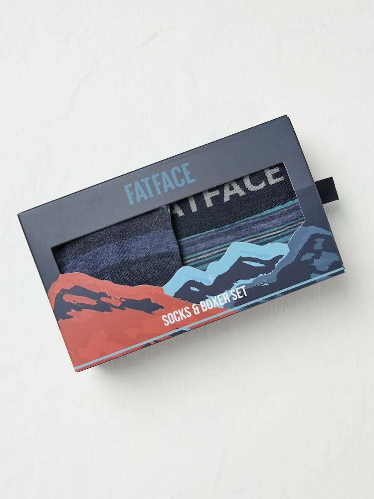 FatFace Navy Multi Socks and Boxers Set - Image 2 of 2