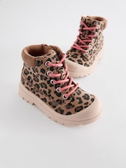 Animal Print Chunky Boots - Image 4 of 6