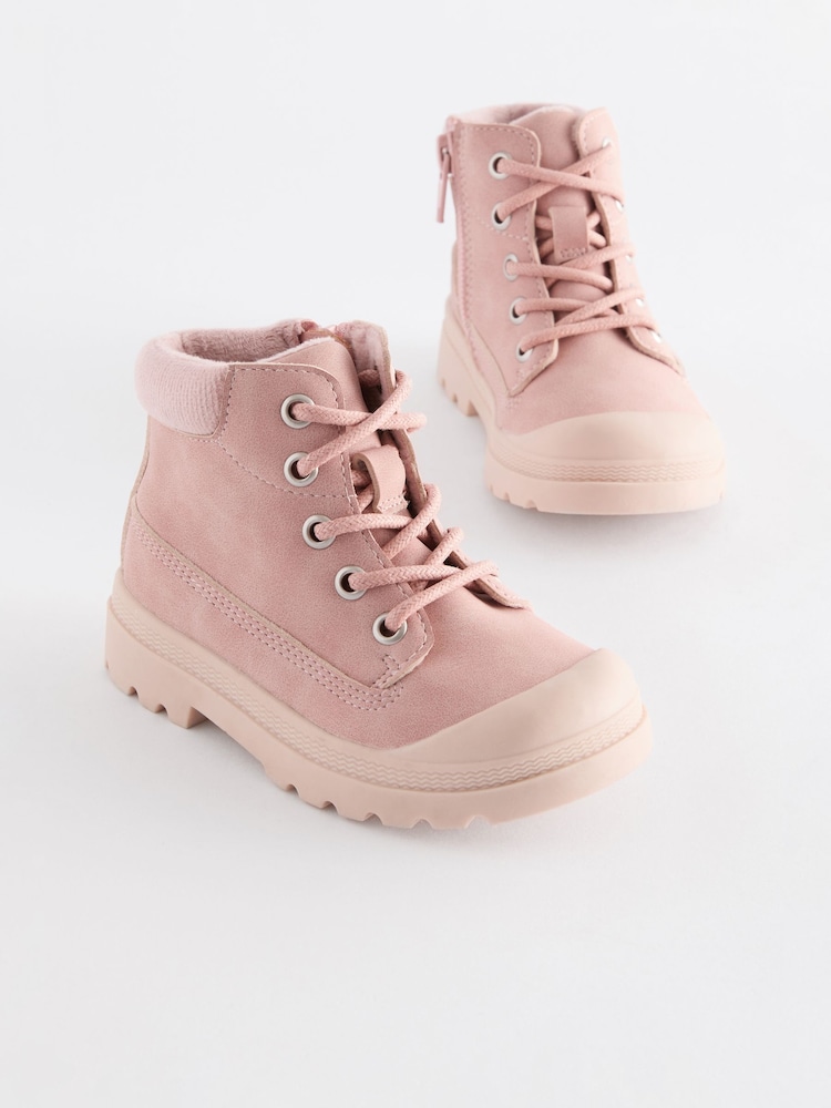 Pink Print Chunky Boots - Image 1 of 6