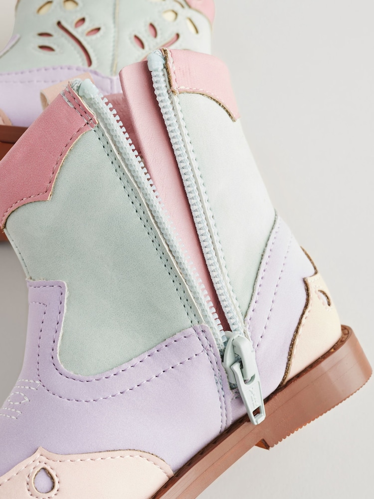 Multi Pastel Western Boots - Image 7 of 7
