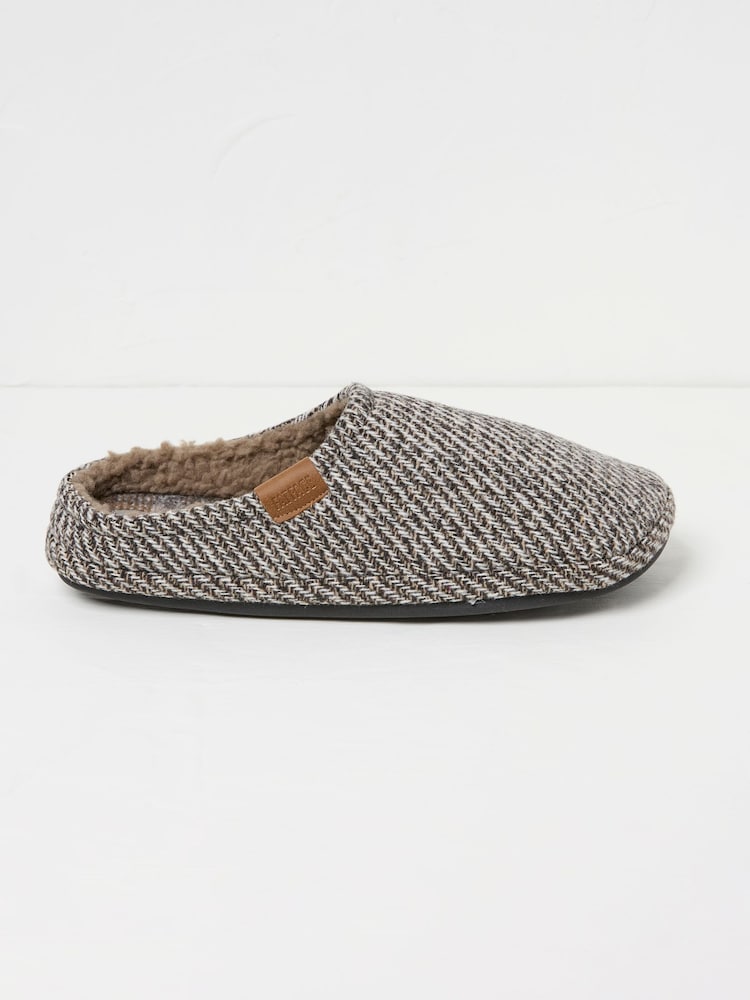 FatFace Oatmeal Jamieson Slippers - Image 1 of 3