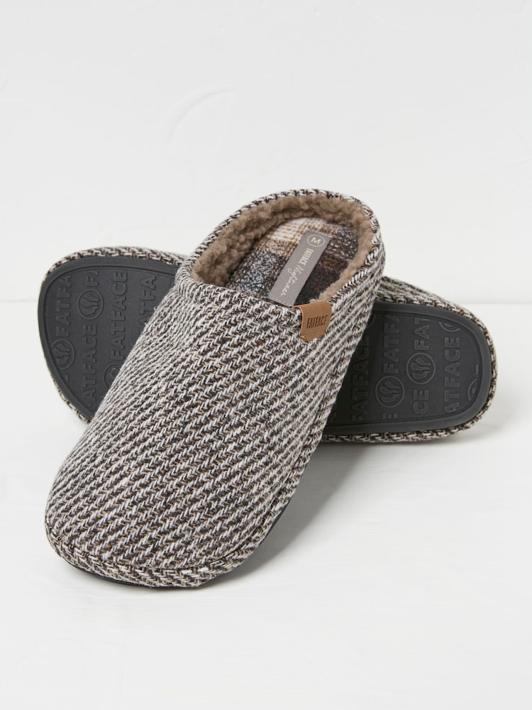FatFace Oatmeal Jamieson Slippers - Image 2 of 3