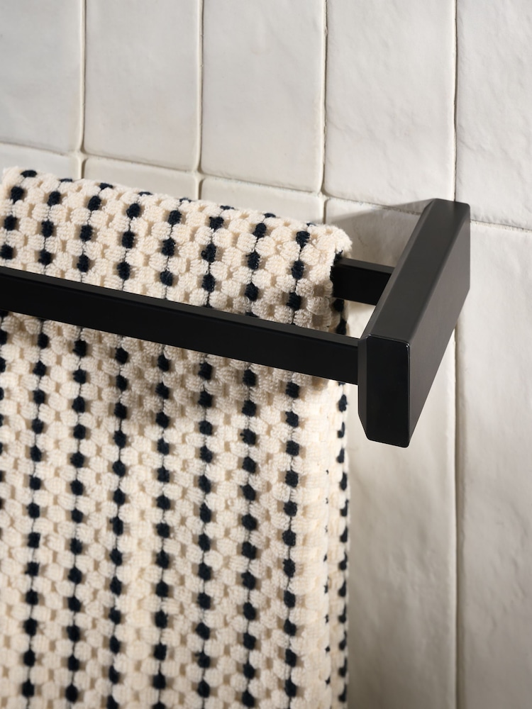 Black Double Moderna Towel Rail Large - Image 3 of 5