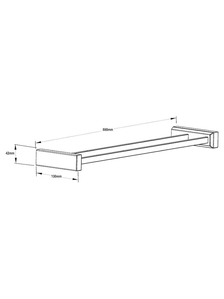 Black Double Moderna Towel Rail Large - Image 4 of 5