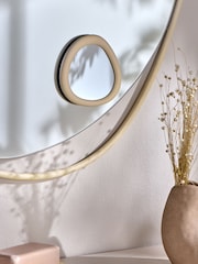 Natural 10x Magnifying Pebble Suction Mirror - Image 1 of 5