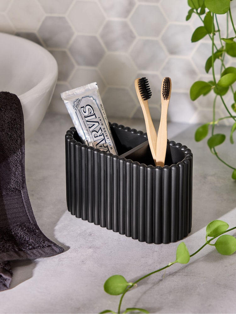 Black Rib Toothbrush Holder - Image 1 of 3