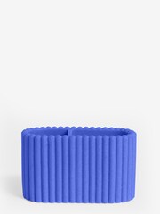 Cobalt Blue Rib Toothbrush Holder - Image 2 of 3