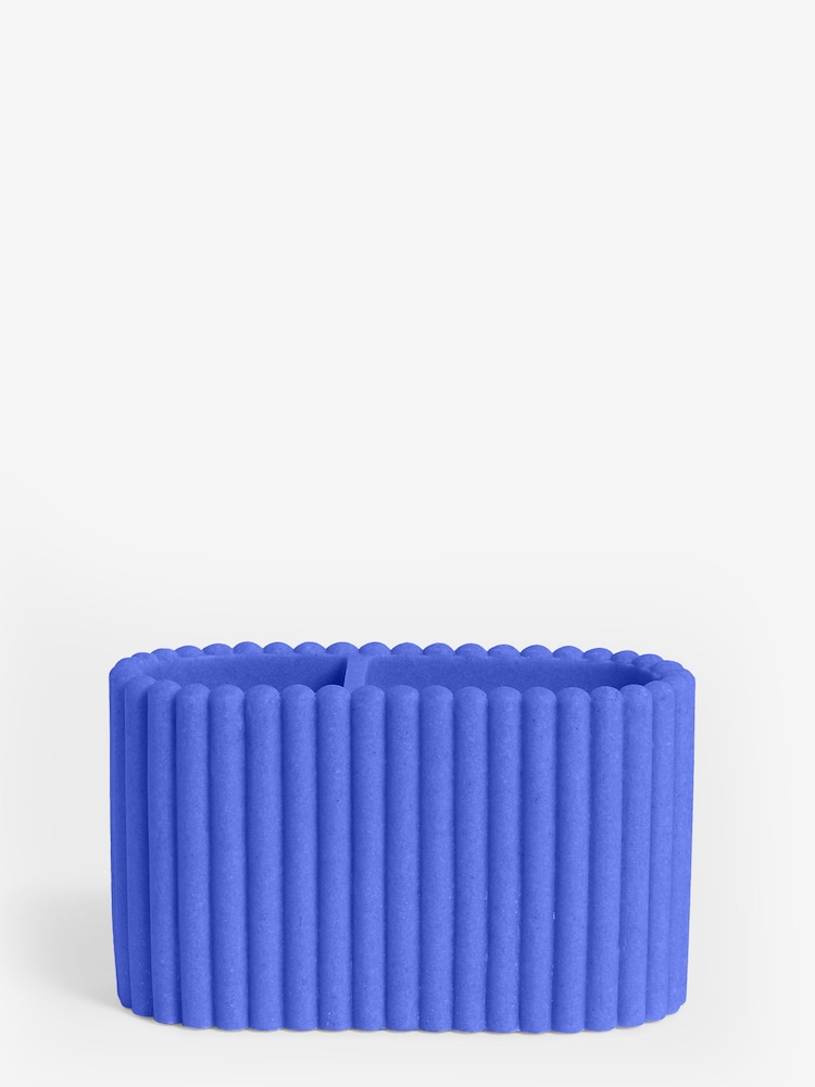Cobalt Blue Rib Toothbrush Holder - Image 2 of 3