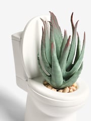 White Artificial Plant Toilet Toilet Ornament - Image 4 of 4