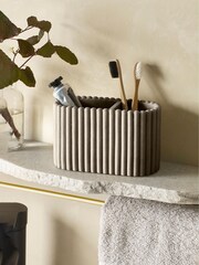 Taupe Rib Toothbrush Holder - Image 1 of 3
